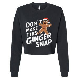 Fun Gingerbread Man Christmas & Graphic Cropped Pullover Crew