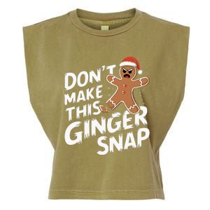 Fun Gingerbread Man Christmas & Graphic Garment-Dyed Women's Muscle Tee