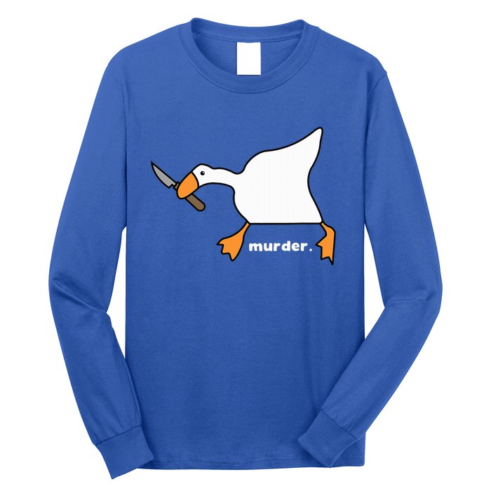 Funny Goose Murder Long Sleeve Shirt