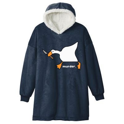 Funny Goose Murder Hooded Wearable Blanket