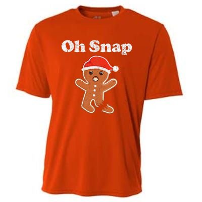 Funny Gingerbread Man Oh Snap Christmas Cookie Costume Cooling Performance Crew T-Shirt