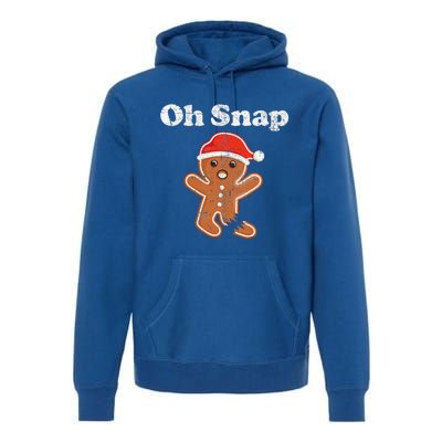 Funny Gingerbread Man Oh Snap Christmas Cookie Costume Premium Hoodie