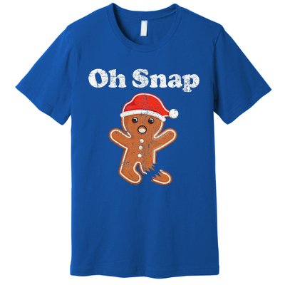 Funny Gingerbread Man Oh Snap Christmas Cookie Costume Premium T-Shirt