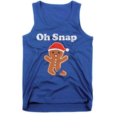 Funny Gingerbread Man Oh Snap Christmas Cookie Costume Tank Top