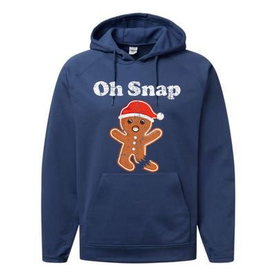 Funny Gingerbread Man Oh Snap Christmas Cookie Costume Performance Fleece Hoodie