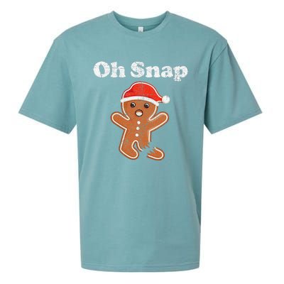 Funny Gingerbread Man Oh Snap Christmas Cookie Costume Sueded Cloud Jersey T-Shirt