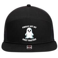 Finally Got My Sheet Together Boo Ghost Halloween 7 Panel Mesh Trucker Snapback Hat