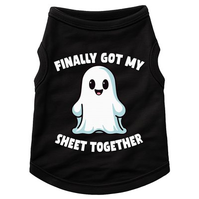 Finally Got My Sheet Together Boo Ghost Halloween Doggie Tank