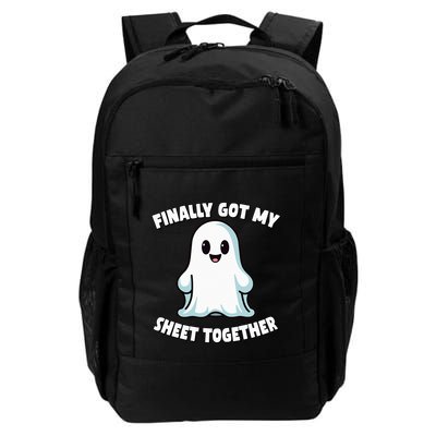 Finally Got My Sheet Together Boo Ghost Halloween Backpack