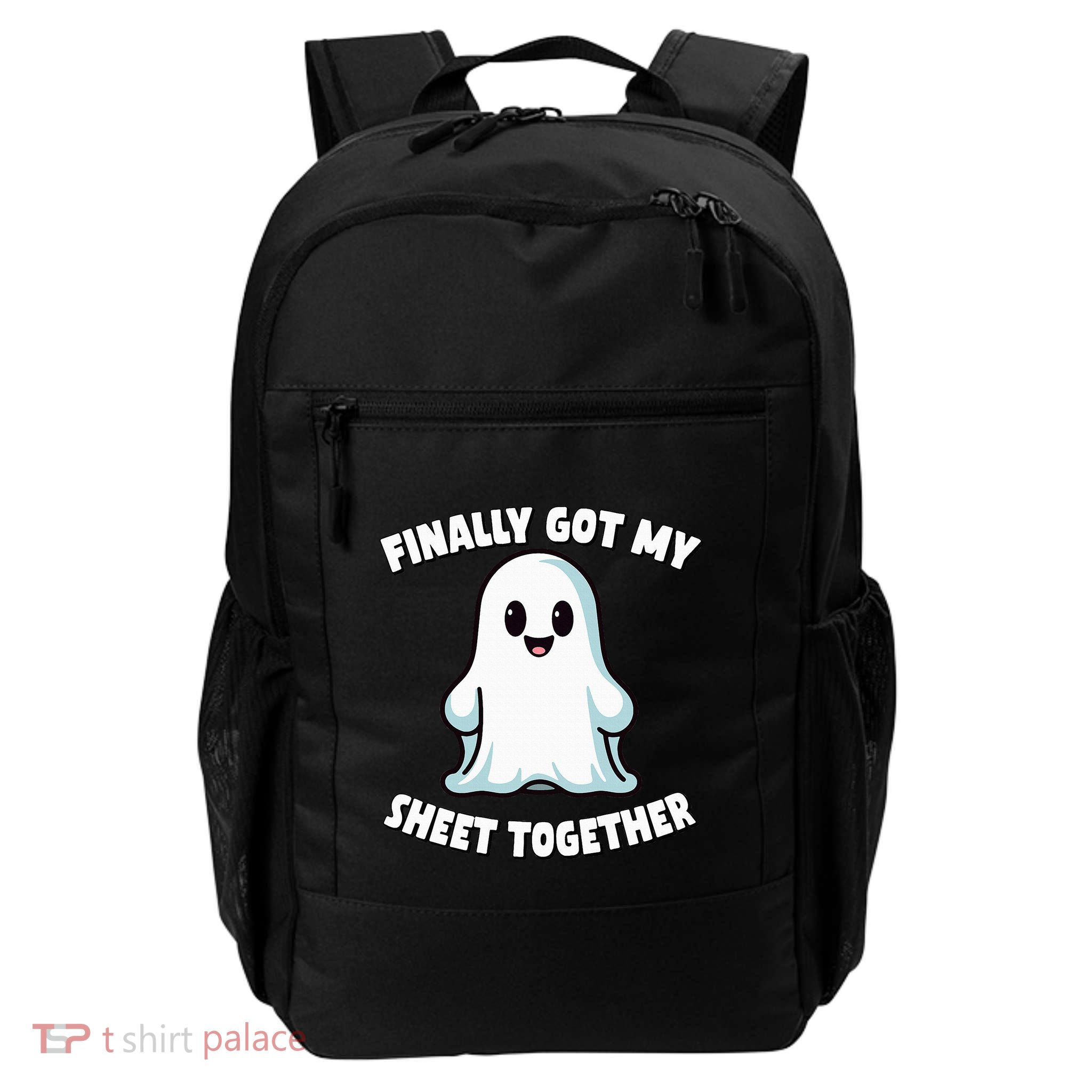 Finally Got My Sheet Together Boo Ghost Halloween Backpack