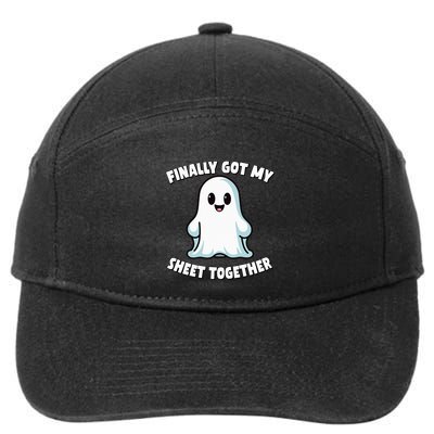 Finally Got My Sheet Together Boo Ghost Halloween 7-Panel Snapback Hat