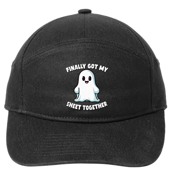 Finally Got My Sheet Together Boo Ghost Halloween 7-Panel Snapback Hat