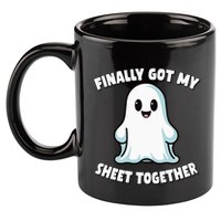 Finally Got My Sheet Together Boo Ghost Halloween 11oz C Handle Ceramic Mug