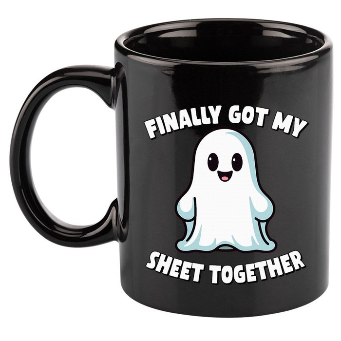 Finally Got My Sheet Together Boo Ghost Halloween 11oz C Handle Ceramic Mug