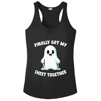 Finally Got My Sheet Together Boo Ghost Halloween Ladies PosiCharge Competitor Racerback Tank
