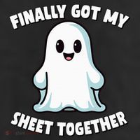 Finally Got My Sheet Together Boo Ghost Halloween 25L Jumbo Tote