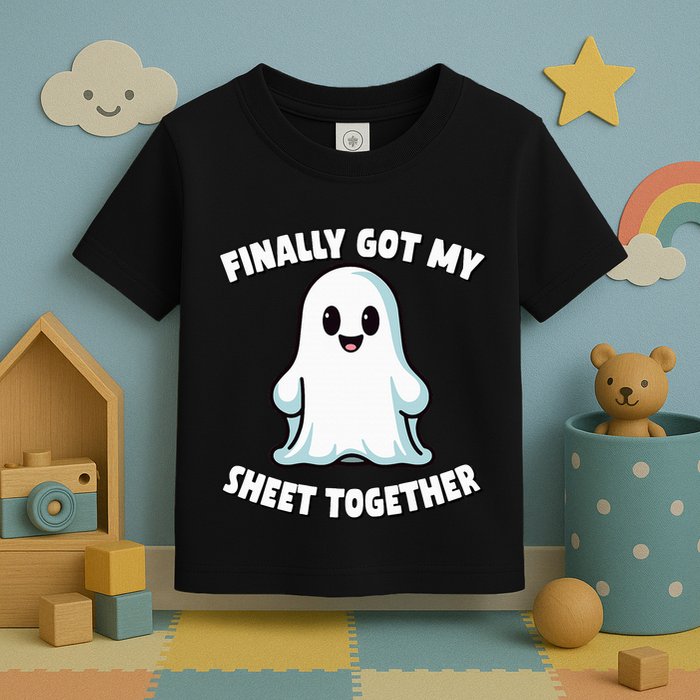Finally Got My Sheet Together Boo Ghost Halloween Toddler T-Shirt