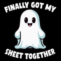 Finally Got My Sheet Together Boo Ghost Halloween Short Acrylic Beanie