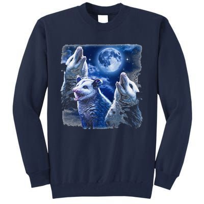 Funny Graphic Moons Opossum Starry Night & Opossums Possum Animals Tall Sweatshirt