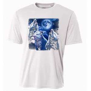 Funny Graphic Moons Opossum Starry Night & Opossums Possum Animals Cooling Performance Crew T-Shirt