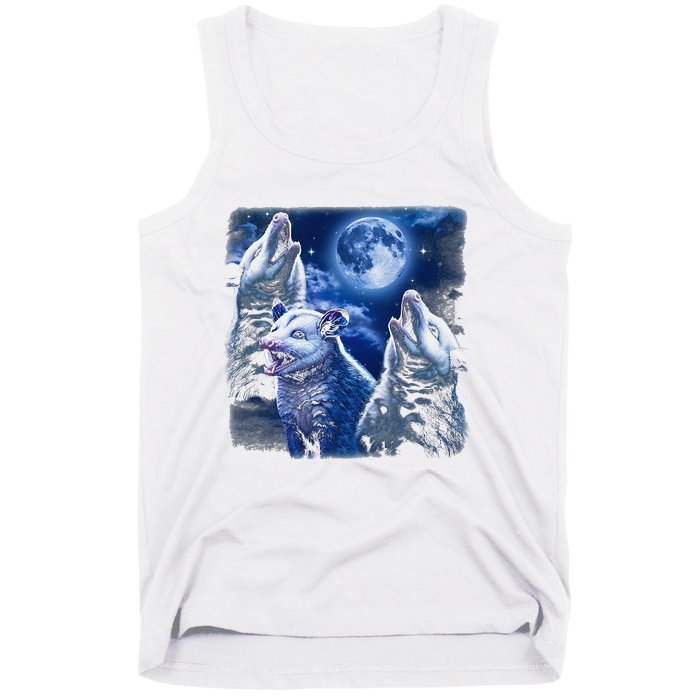 Funny Graphic Moons Opossum Starry Night & Opossums Possum Animals Tank Top