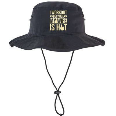 Fitness Gym Motivation I Workout Because My Wife Is Hot Legacy Cool Fit Booney Bucket Hat