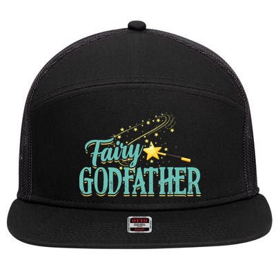 Fairy Godfather Magical Imaginary Being Fiction Fairy 7 Panel Mesh Trucker Snapback Hat