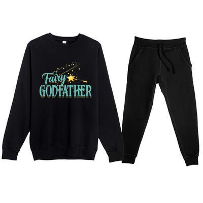 Fairy Godfather Magical Imaginary Being Fiction Fairy Premium Crewneck Sweatsuit Set