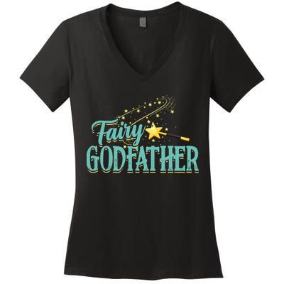 Fairy Godfather Magical Imaginary Being Fiction Fairy Women's V-Neck T-Shirt