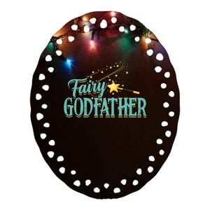 Fairy Godfather Magical Imaginary Being Fiction Fairy Ceramic Oval Ornament