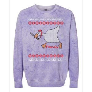 Funny Goose Murder For Xmas Colorblast Crewneck Sweatshirt