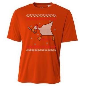 Funny Goose Murder For Xmas Cooling Performance Crew T-Shirt