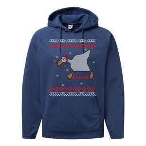 Funny Goose Murder For Xmas Performance Fleece Hoodie