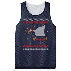 Funny Goose Murder For Xmas Mesh Reversible Basketball Jersey Tank