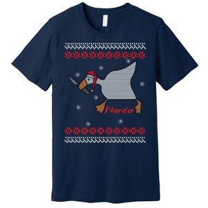 Funny Goose Murder For Xmas Premium T-Shirt