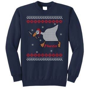 Funny Goose Murder For Xmas Tall Sweatshirt