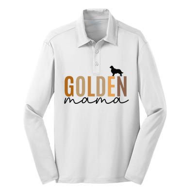 Funny Golden Mama Golden Retriever Dog Lover Gift Golden Mom Dog Owner Silk Touch Performance Long Sleeve Polo