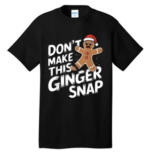 Fun Gingerbread Man Christmas & Women Graphic Tall T-Shirt