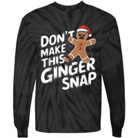 Fun Gingerbread Man Christmas & Women Graphic Tie-Dye Long Sleeve Shirt