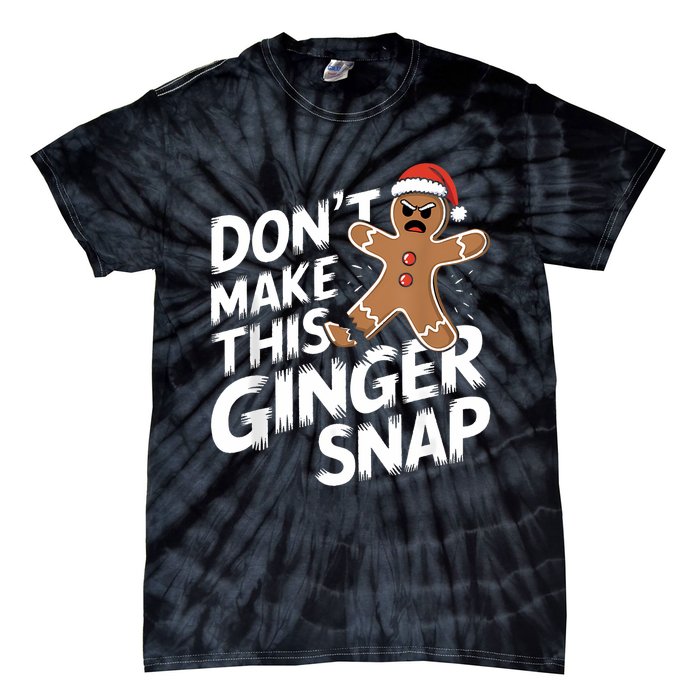 Fun Gingerbread Man Christmas & Women Graphic Tie-Dye T-Shirt