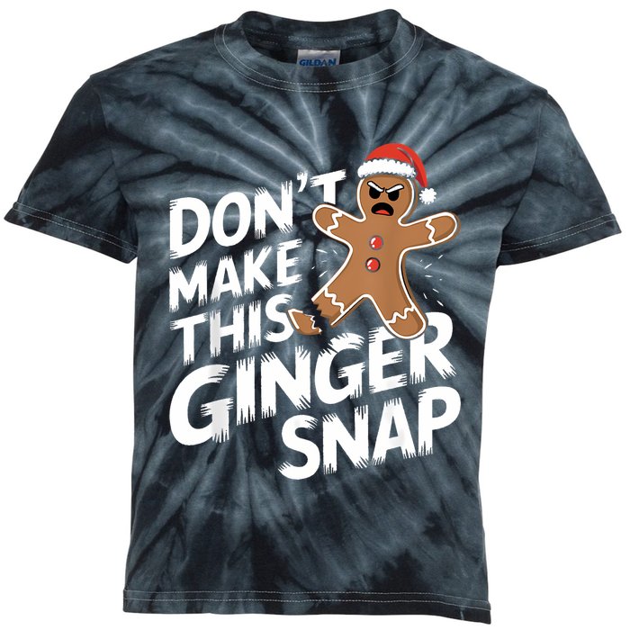 Fun Gingerbread Man Christmas & Women Graphic Kids Tie-Dye T-Shirt