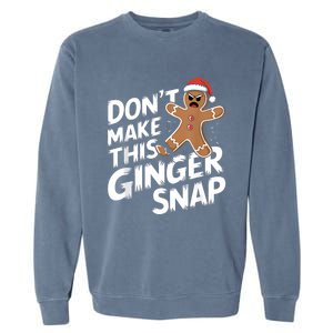 Fun Gingerbread Man Christmas & Women Graphic Garment-Dyed Sweatshirt