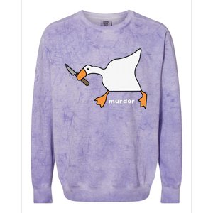 Funny Goose Murder Colorblast Crewneck Sweatshirt