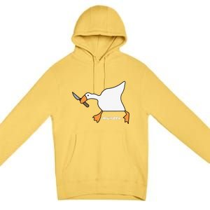 Funny Goose Murder Premium Pullover Hoodie