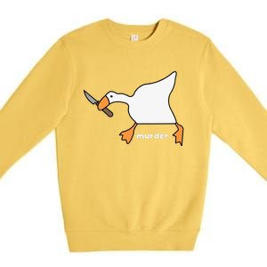 Funny Goose Murder Premium Crewneck Sweatshirt