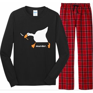 Funny Goose Murder Long Sleeve Pajama Set