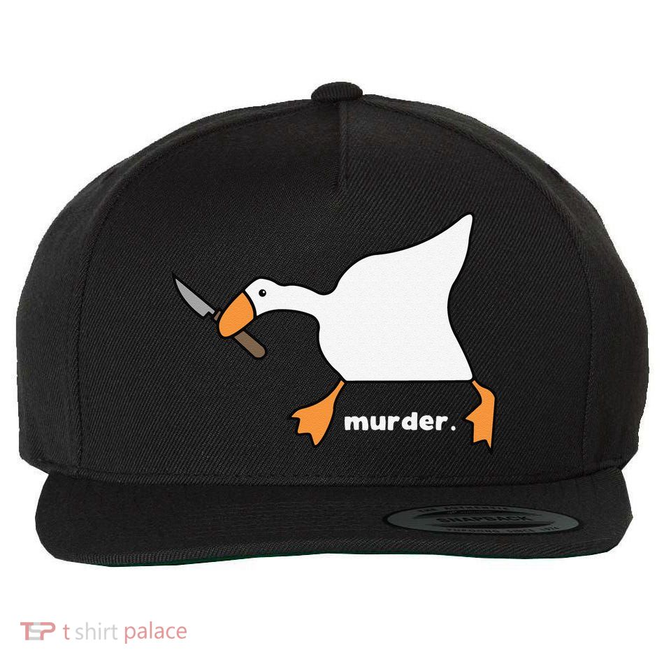 Funny Goose Murder Wool Snapback Cap