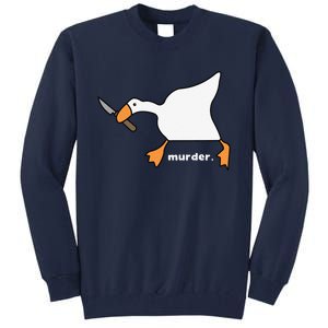 Funny Goose Murder Tall Sweatshirt