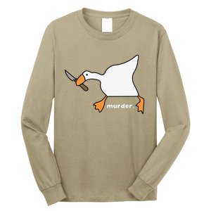 Funny Goose Murder Long Sleeve Shirt