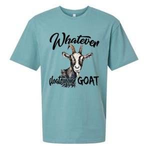 Funny Goat Mom Whatever Floats Your Goat Farming Mom Gift Sueded Cloud Jersey T-Shirt